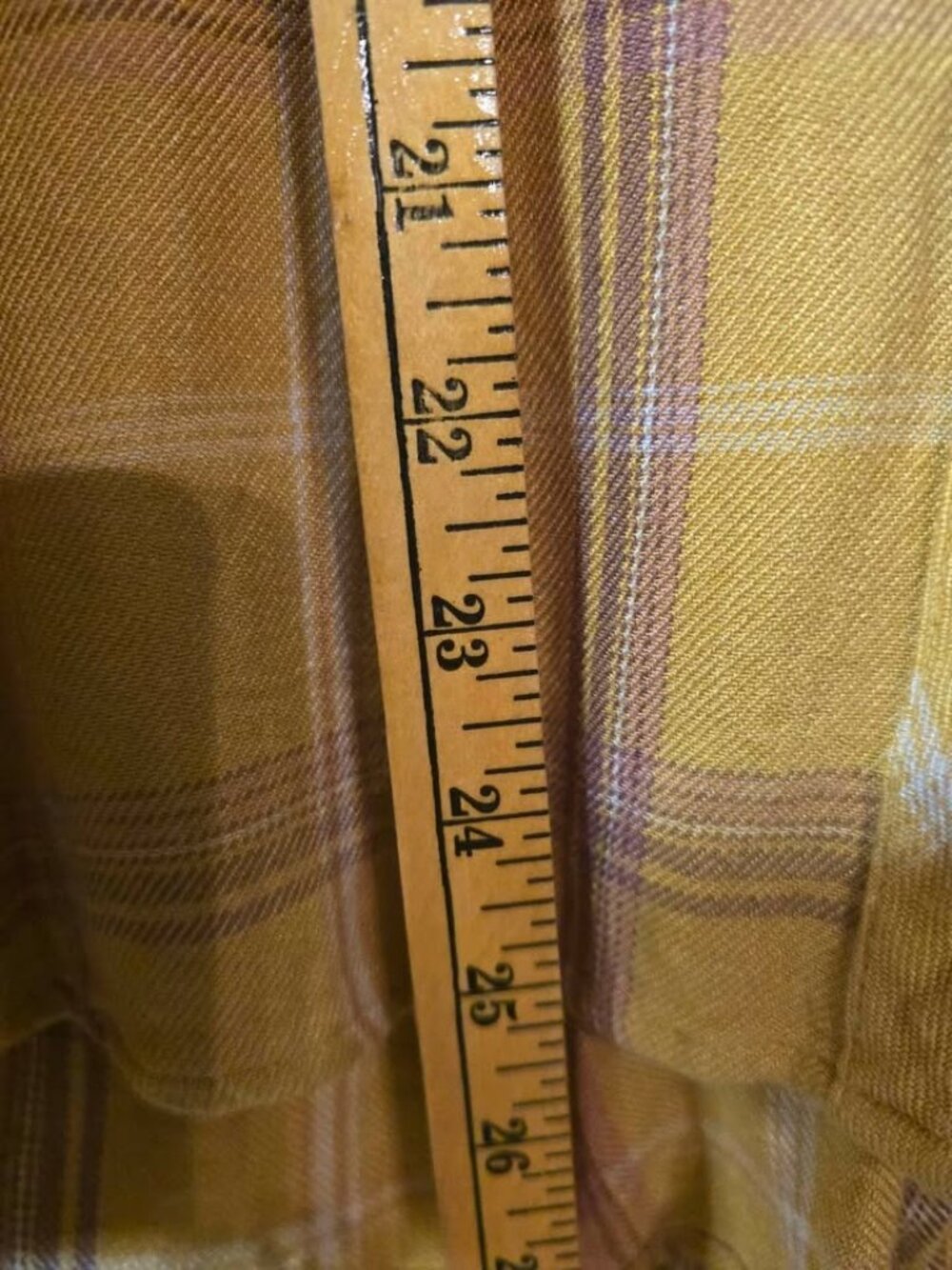 Maurices Plaid Button Up Shirt Womens Size XL Yellow Pink Long Sleeve Western C - Picture 4 of 8